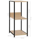 vidaXL Étagère à livres droite petite Noir et chêne 33 5x39 6x79 7 cm