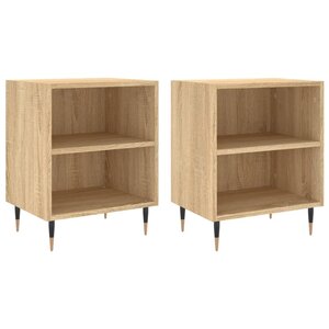 vidaXL Tables de chevet 2Pièces chêne sonoma 40x30x50cm bois d'ingénierie