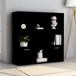 vidaXL Bibliothèque Noir 98x30x98 cm Bois d’ingénierie