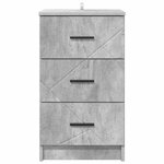 vidaXL Cabinet de chevet Gris béton 38 x 38 x 66 cm Bois d'ingénierie