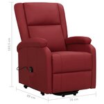 vidaXL Fauteuil Rouge bordeaux Similicuir
