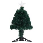 vidaXL Arbre de Noël pré-éclairé avec support et LED 64 cm fibre optique