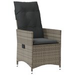 vidaXL Ensemble de jardin 5 pièces avec coussins en poly rattan gris