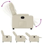 vidaXL Fauteuil inclinable Crème Similicuir