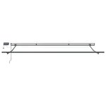 Store Manuel Rétractable vidaXL avec LED Blanc 450x300 cm