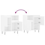 vidaXL Buffet Blanc brillant 60x35x70 cm Bois d'ingénierie