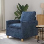 vidaXL Canapé Bleu 76 x 81 x 87 5 cm Polyester