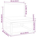 vidaXL Canapé de jardin sans accoudoirs avec coussins en bois d'acacia et rotin