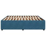 vidaXL Cadre de lit sans matelas bleu 180x200 cm velours