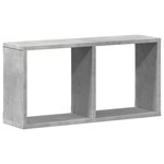 vidaXL Armoire murale 60x16x30 cm gris béton bois d'ingénierie