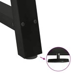 vidaXL Pieds de table à manger en forme de A  2 pièces  noir  70 x (72-73) cm  acier