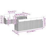 vidaXL Ensemble de canapé de jardin 7 Pièces gris et bleu marine