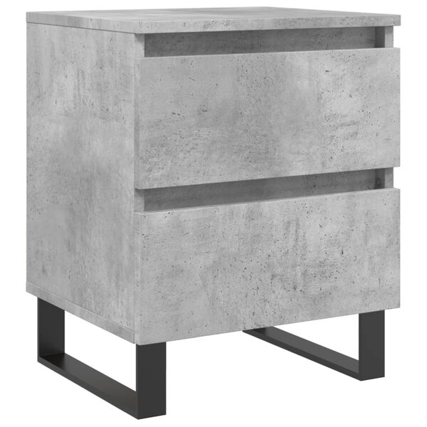 vidaXL Table de chevet gris béton 40x35x50 cm bois d’ingénierie