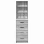 vidaXL Haut Armoire Sonoma gris 40 x 41 x 135 cm Bois d'ingénierie