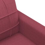 vidaXL Ensemble de canapés 3 Pièces avec coussins rouge bordeaux tissu