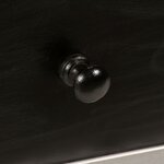 vidaXL Meuble TV Bois de manguier massif et acier 120x30x45 cm