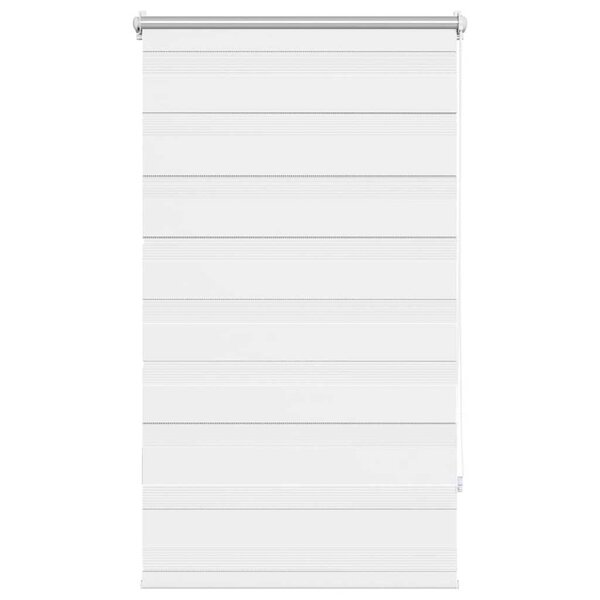 vidaXL Store vénitien Zebra 90 9 x 150 cm  largeur du tissu 86 7 cm  blanc