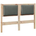 vidaXL Tête de lit Autre Marron 135 cm Bois massif en pin