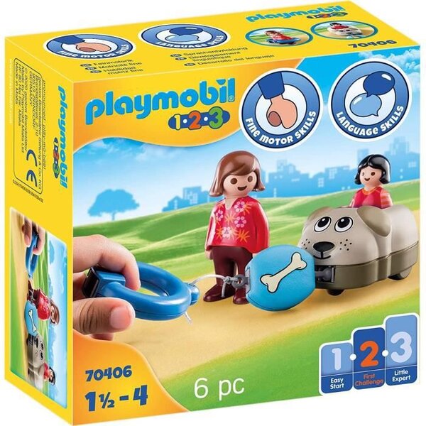 Playmobil 1.2.3 - 70406 - wagon chien
