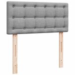 vidaXL Cadre de lit ottoman avec matelas gris clair 80x200 cm tissu