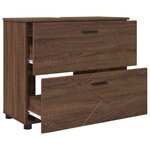 vidaXL Cabinet de salle de bain Chêne marron 76 5 x 35 x 64 cm