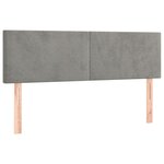 vidaXL Sommier à lattes de lit et matelas Gris clair 140x190cm Velours