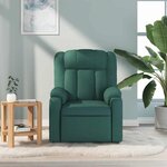 vidaXL Fauteuil de massage inclinable Vert foncé Tissu
