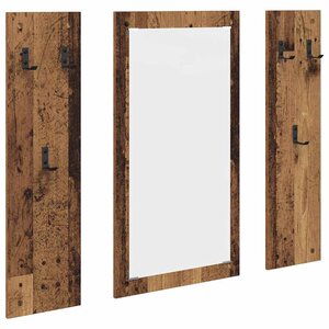 vidaXL Porte-manteau mural Montage mural Bois ancien 96 x 1 5 x 90 cm