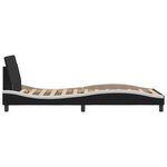 vidaXL Cadre de lit sans matelas noir et blanc 100x200 cm similicuir