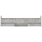 vidaXL Cadre de lit tête de lit et pied de lit gris béton 75x190 cm