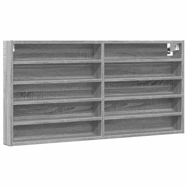 vidaXL Armoire à vitrine sonoma gris 100x8 5x50 cm bois d'ingénierie