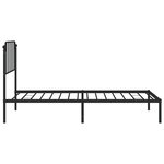 vidaXL Cadre de lit métal sans matelas avec tête de lit noir 107x203cm