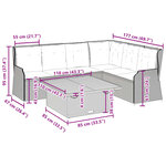 vidaXL Salon de jardin avec coussins 5 Pièces beige résine tressée