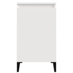 vidaXL Table de chevet blanc brillant 40x35x70 cm bois d’ingénierie