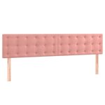 vidaXL Sommier à lattes de lit avec matelas Rose 200x200 cm Velours