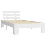 vidaXL Cadre de lit blanc bois de pin massif 90x200 cm