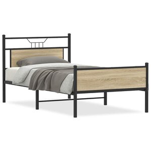 vidaXL Cadre de lit sans matelas chêne sonoma 100x190 cm