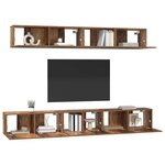 vidaXL Ensemble meuble TV 5 Pièces Bois Ancien Bois d'ingénierie
