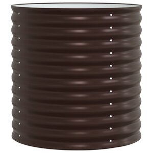 vidaXL Jardinière surélevée - Marron 80x80x81 cm Acier galvanisé