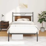 vidaXL Cadre de lit sans matelas chêne marron 107x203 cm