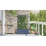 vidaXL Pots de jardin Gris 80 x 40 x 142 cm Acier