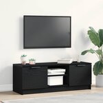 vidaXL Meuble TV Noir 102 x 35 x 36 5 cm Bois d'ingénierie