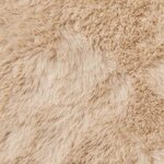 vidaXL Tapis en Fourrure Synthétique de Lapin Beige 240 x 240 cm