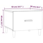 vidaXL Table basse Chêne marron 50x50x40 cm Bois d'ingénierie