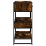 vidaXL Table console chêne fumé 90x35x80 cm bois d'ingénierie