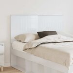 vidaXL Tête de lit Blanc Brillant 135 cm Bois d'ingénierie