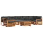 vidaXL Ensemble de canapés d'extérieur 8 Pièces Naturel et Anthracite