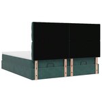 vidaXL Cadre de lit ottoman avec matelas vert foncé 200x200 cm velours