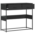 vidaXL Table console noir 90x35x80 cm bois d'ingénierie