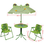 Jeu de bistro avec parasol pour enfants 3 pièces vert 02_0014492